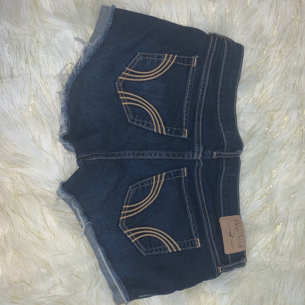 Dark wash hollister shorts